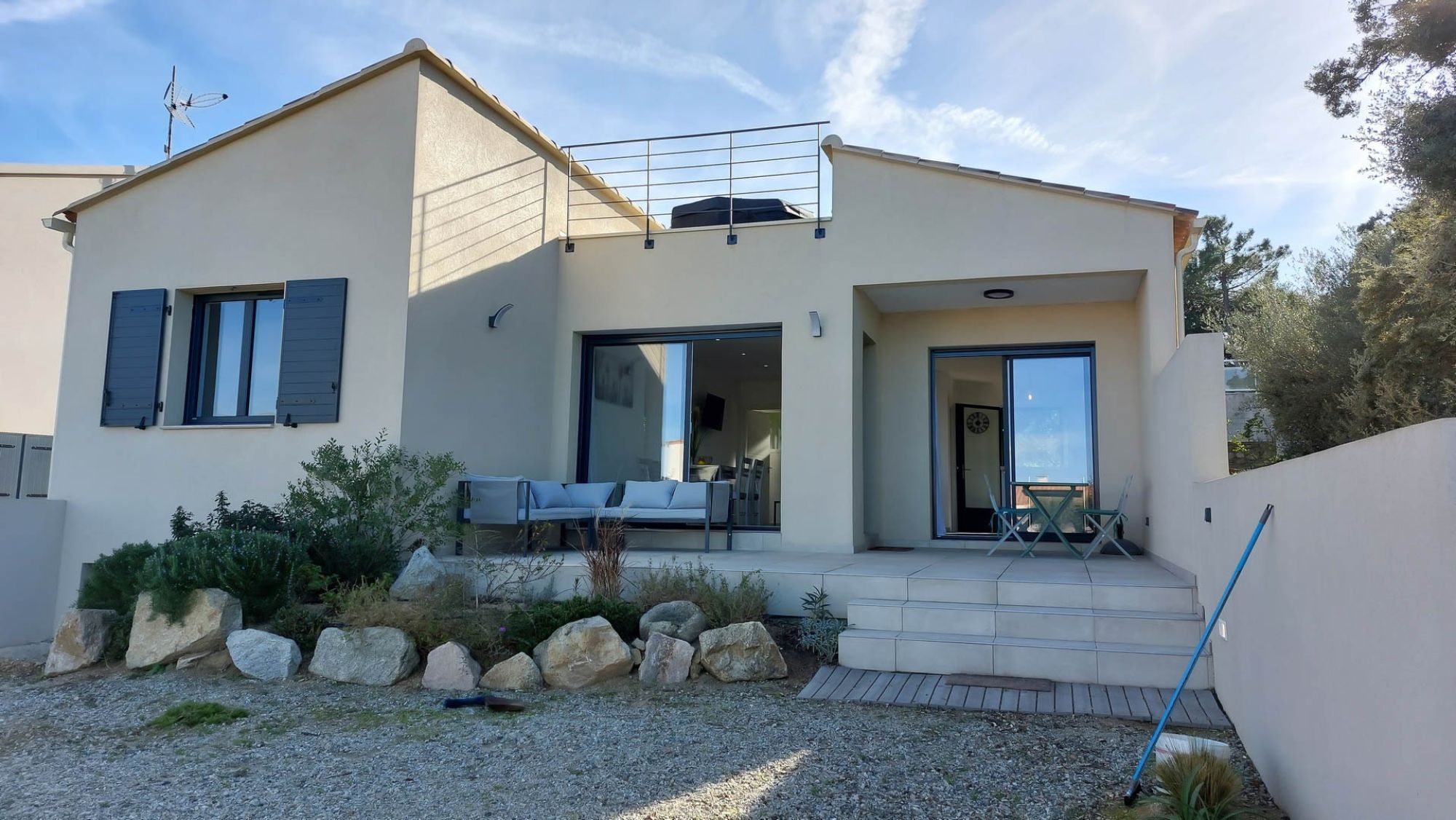 Villa climatisée,2 chambres, proche Ile Rousse